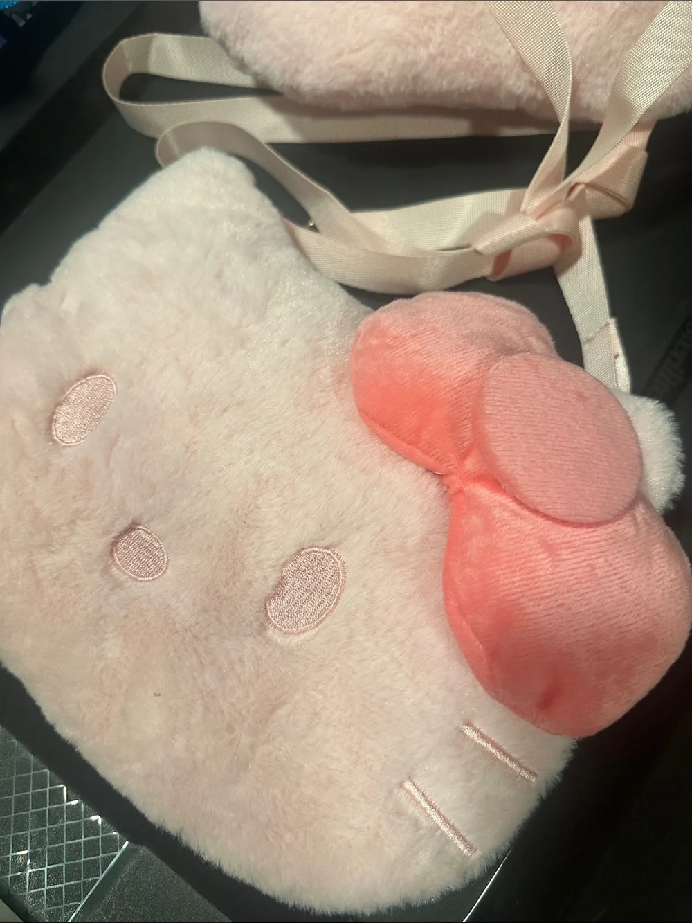 Pink Plush Hello Kitty Crossbody Purse Bag